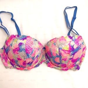 victoria’s secret neon floral bra